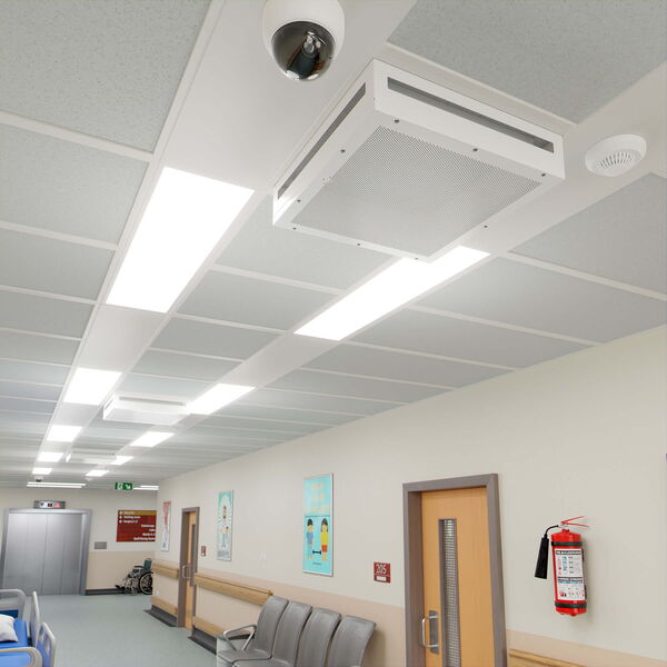 PRO 600 ceiling mounted in corridor
